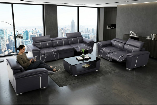 Wunnlandschaft Ecksofa mat USB U Form Sofa Couch Polster Sëtz Garnitur XXL Nei
