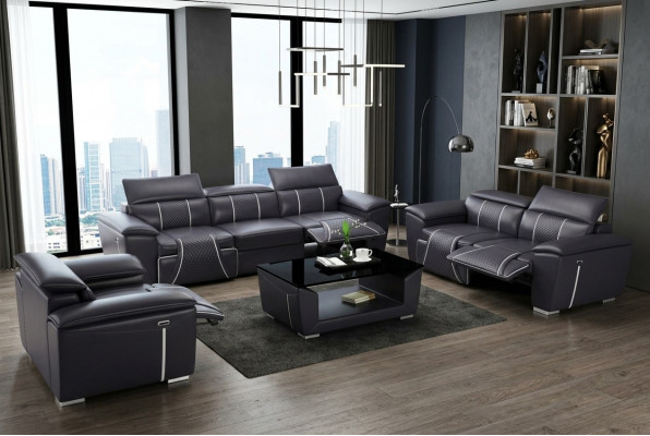 Wunnlandschaft Ecksofa mat USB U Form Sofa Couch Polster Sëtz Garnitur XXL Nei
