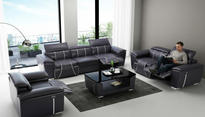 Canapé-Set Couch Polster Sofa 3+3 Komplett Set Design Lieder 2tlg. Garnituren