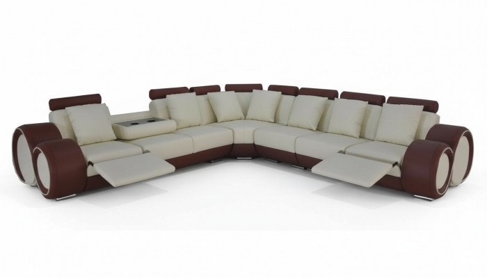 Design Lieder Polster Sëtz Zëmmer Eck Wunn Canapé +USB Designer Garnitur Canapéën Nei