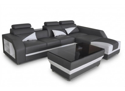 Lieder Ecksofa mat USB, Polster Couchen Sofas Wunnlanschaft Luxus Garnitur Eck