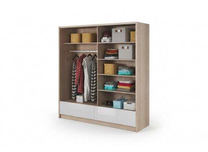 Garderobestockage 200cm Regal Schaf Archiv Dekorativ Schiebetüren