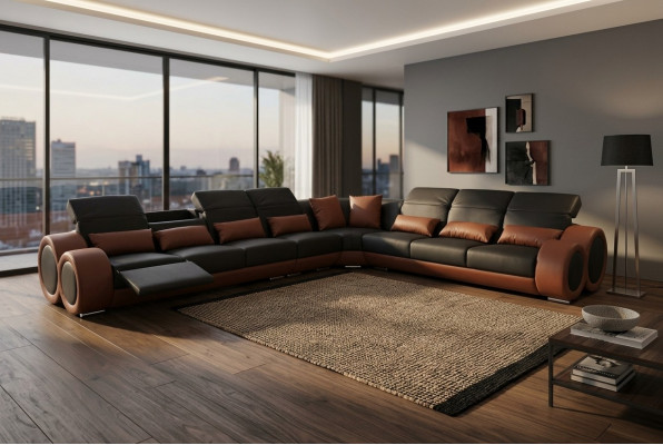 Design Eck Couch mat USB Polstersofa Lieder Sëtz Garnitur Modern Sofas Sëtz Nei