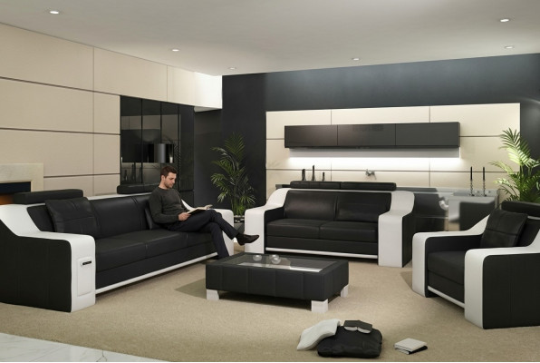 Sëtz Garnitur Kannapee Lieder Polster 3+2+1 Design Couch Modern Garnituren Kannapeeën USB