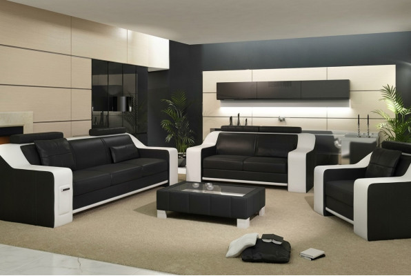 Sëtz Garnitur Kannapee Lieder Polster 3+2+1 Design Couch Modern Garnituren Kannapeeën USB