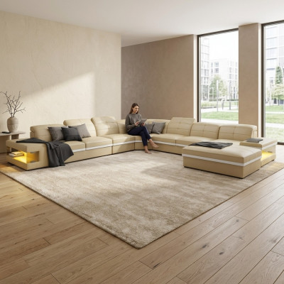 Modern Holzbuffet Kommode Sideboard Kommoden Wunnzëmmer Schaf 107cm XXL Niddreg Boards