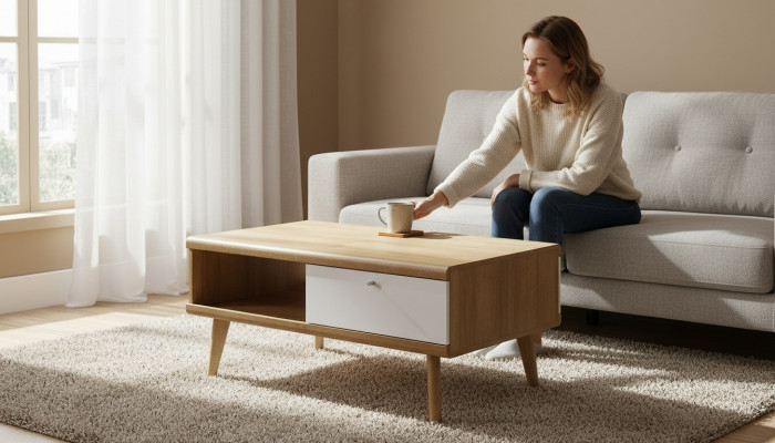 Moderne Couchdëscher Dësch Sofa Design Dëscher Holz Wunnzëmmer Bäistell.