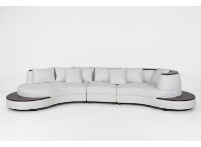 Luxus Eck-Lieder-Garnitur XXL grousst Polstersofa mat USB U-Form Eck Landschaft.