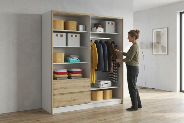 Multi-Notz Schaf Stockage Regal Gaderobeschaf