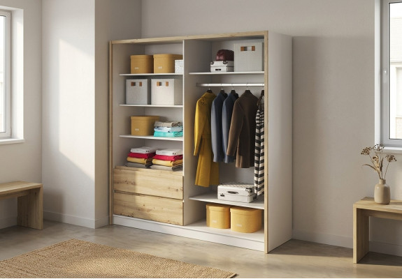 Multi-Notz Schaf Stockage Regal Gaderobeschaf