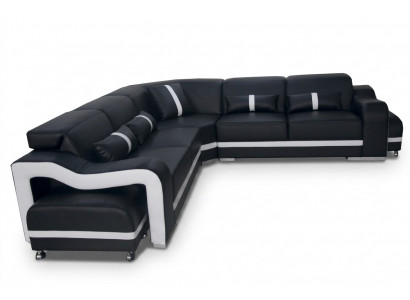 Liederdivan Canapé Wunnlandschaft Garnitur Design Modern Eckdivan L-Form +USB Nei