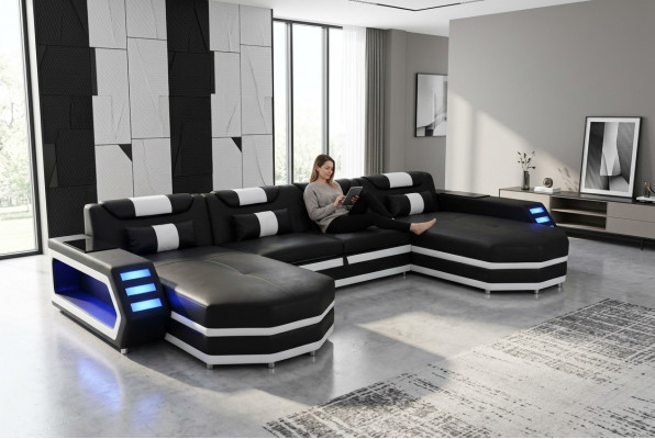 Design Lieder Polster Sëtz Ecke mat USB Lieder Polster Landschaft Zëmmer Wunn Canapé.