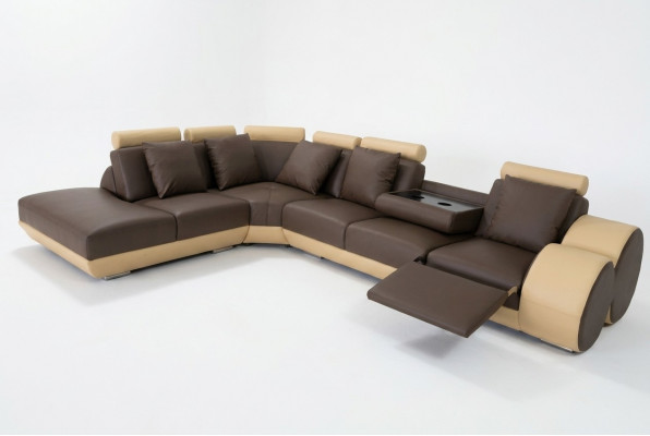 Design Lieder Polster Sëtz Lieder Polster Landschaft Zëmmer Wunn Sofa Eck mat USB.