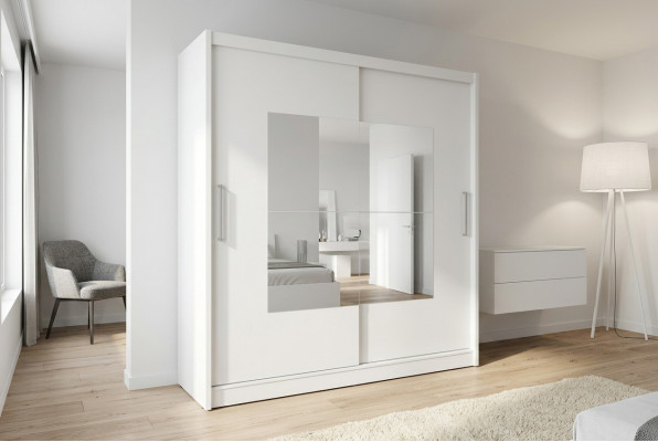 Multifunktiounsschaf 200cm Ablagerungsregaler Kleederschaf Garde-robe