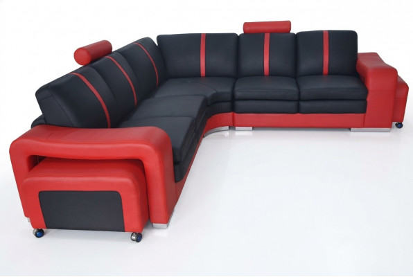 Design Eckcouch mat USB Polstersitz Landschafts Garnitur Modern Miwwelen Sofas Nei