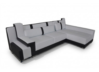 Ecksofa + USB Couch Polster Ecke Sëtz Garnitur Wohnlandschaft LED L Form A1118C