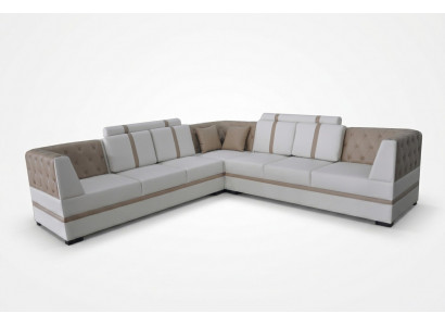 Ledercouch Couch Wunnlandschaft Eck Garnitur Design Modern Sofa USB L Form A1128