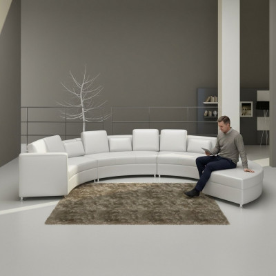 Ledercouch Couch Wunnlandschaft Ecksofa Eck Garnitur Design Modern Sofa USB A1102