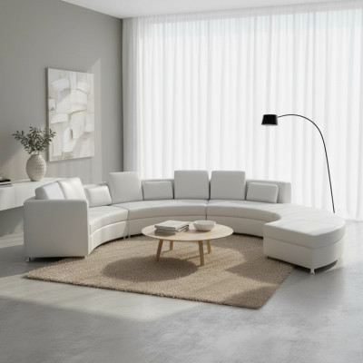 Ledercouch Couch Wunnlandschaft Ecksofa Eck Garnitur Design Modern Sofa USB A1102