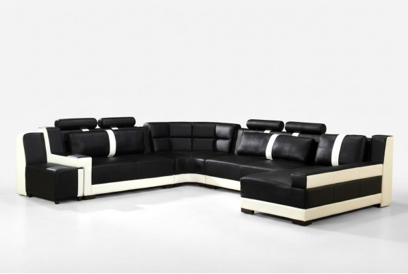 Ecksofa Wohnlandschaft + USB Polster Eckgarnitur Design Canapé Modern Lieder Sofa