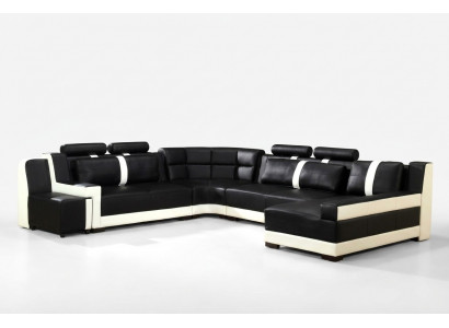 Ecksofa Wohnlandschaft + USB Polster Eckgarnitur Design Canapé Modern Lieder Sofa