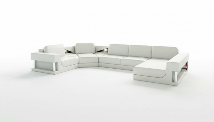 Moderne Lieder Eckcouch Wohnlandschaft + USB Polster Eckgarnitur Design Canapé