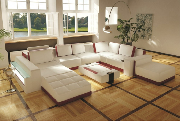 Canapé, Canapé, Eckcanapé, Valentin, U-Form, Luxus, Designer-Canapé, Liederkanapé, LED, Lieder, Modern.