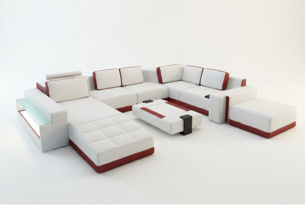 Canapé, Canapé, Eckcanapé, Valentin, U-Form, Luxus, Designer-Canapé, Liederkanapé, LED, Lieder, Modern.
