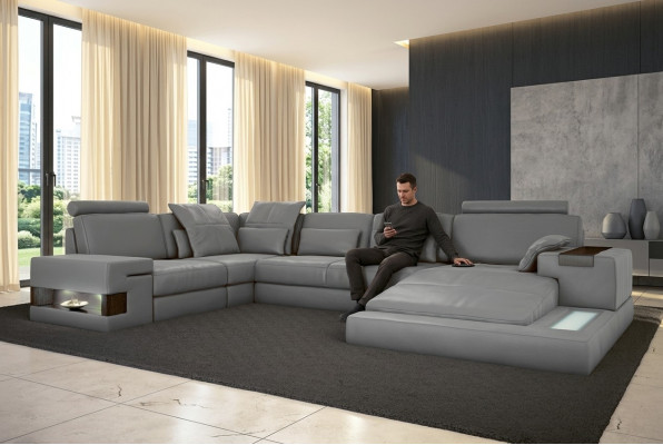 Lieder Design Canapé, Couch, Polster Ecksofa Garnitur Wohnlandschaft Ecksofa mat USB