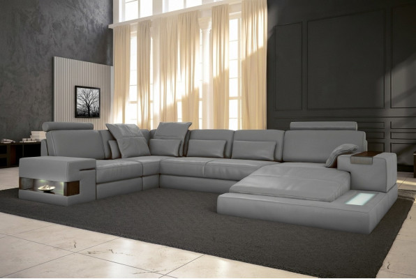 Lieder Design Canapé, Couch, Polster Ecksofa Garnitur Wohnlandschaft Ecksofa mat USB
