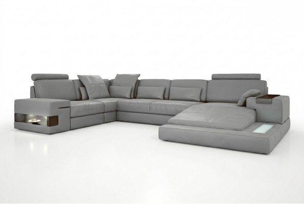 Lieder Design Canapé, Couch, Polster Ecksofa Garnitur Wohnlandschaft Ecksofa mat USB