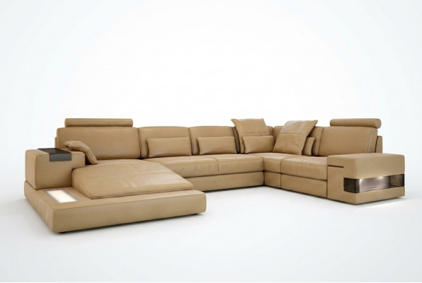 Wunnlandschaft Polster Couch Garnitur Grousst Sofa Bellini Design Lieder-Sofa mat USB