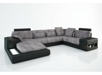 Design Lieder Sofa Couch Polster Garnitur Wunnlandschaft Sofasoen Couchen mat USB