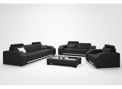 Lieder Sofa mat USB Sofa Garnitur 3+2+1 Lieder Couch Polster Sëtz Designer Garnitur