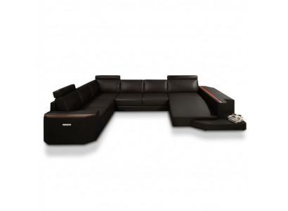 Elegant U-fërmegt Polstersofa Modernen Design fir stilvoll Wunnraim