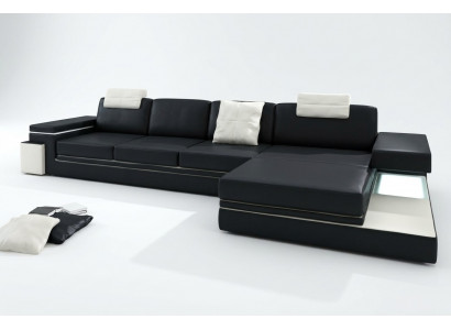 Ledercouch mat USB Wunnlandschaft XXL Ecksitzgarnitur Grousscouch Design Couch Designercouch