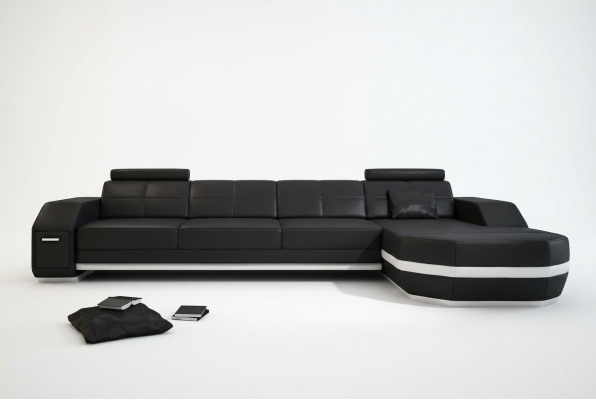 Ecksofa USB + LED Sofa Wunnlandschaft U Form Polstersofa Liederesofa Stoff Lieder