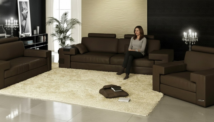 Ecksofa U Form Sofa Canapé Design Canapé Polstersëtz Stoff Modern Eck