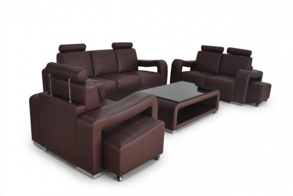 Wunn-Lieder Landschaft Sofa + USB Garnitur Eck-Sofa Sëtz Garnituren Nei Polster.