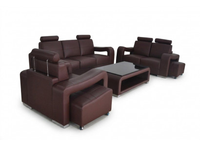 Wunn-Lieder Landschaft Sofa + USB Garnitur Eck-Sofa Sëtz Garnituren Nei Polster.