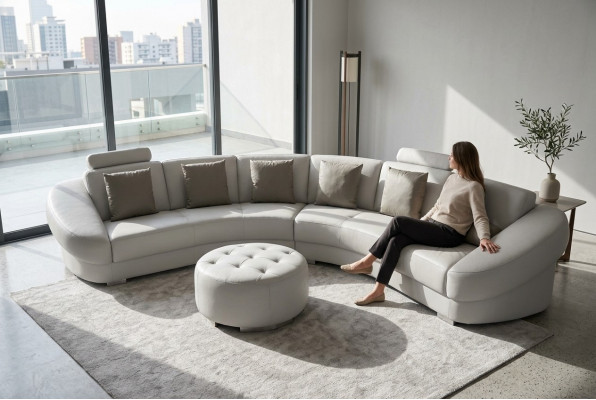 Design Ecksoufléck Couch Multifunktion Wunnlandschaft Textil Polster Sofas