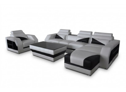 Lieder Ecksofa mat USB Garnitur Sofas Canapéen Polsteren Wunnlandschaft Fotell Eck