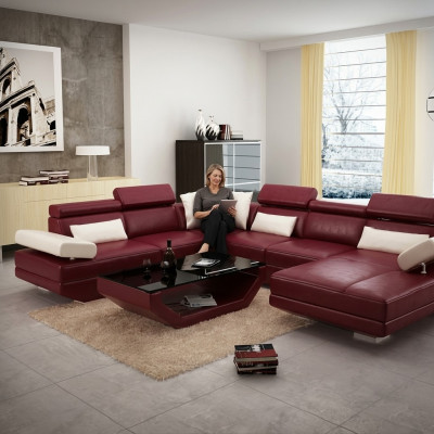 Ecksofa mat USB Couch Wunnlandschaft Lieder Couchen Polster Eck Sëtz Garnitur