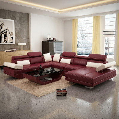 Ecksofa mat USB Couch Wunnlandschaft Lieder Couchen Polster Eck Sëtz Garnitur