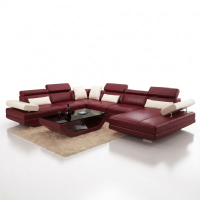 Ecksofa mat USB Couch Wunnlandschaft Lieder Couchen Polster Eck Sëtz Garnitur