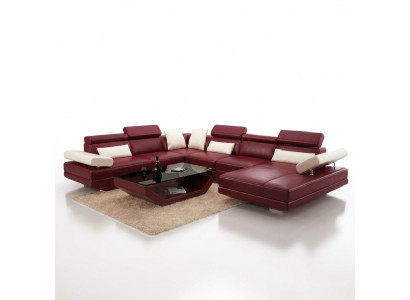 Ecksofa mat USB Couch Wunnlandschaft Lieder Couchen Polster Eck Sëtz Garnitur