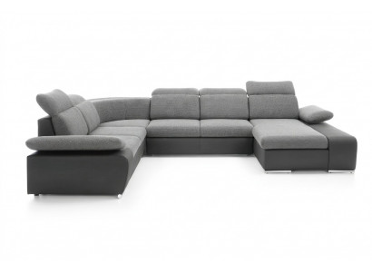 Ecksofa U-Form Eckcouch Sofa Canapé Polster Schloffunktion Canapé