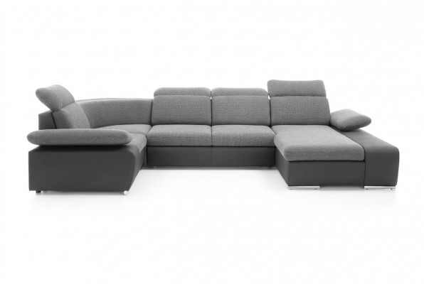 Ecksofa U-Form Sofa Wohnlandschaft Garnitur Polster Bettfunktioun Design