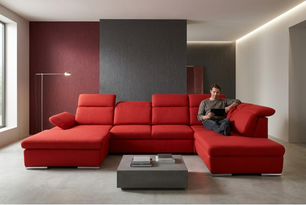 Eckcouch Wunnlandschaft Couch Polster Sofa Lieder Ecks Garnituren Rout