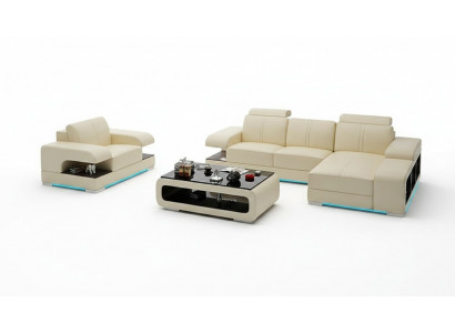 Design Ecksofa Schlofcanapé Multifunktionelle Couch Lieder Textil Polster Canapéen
